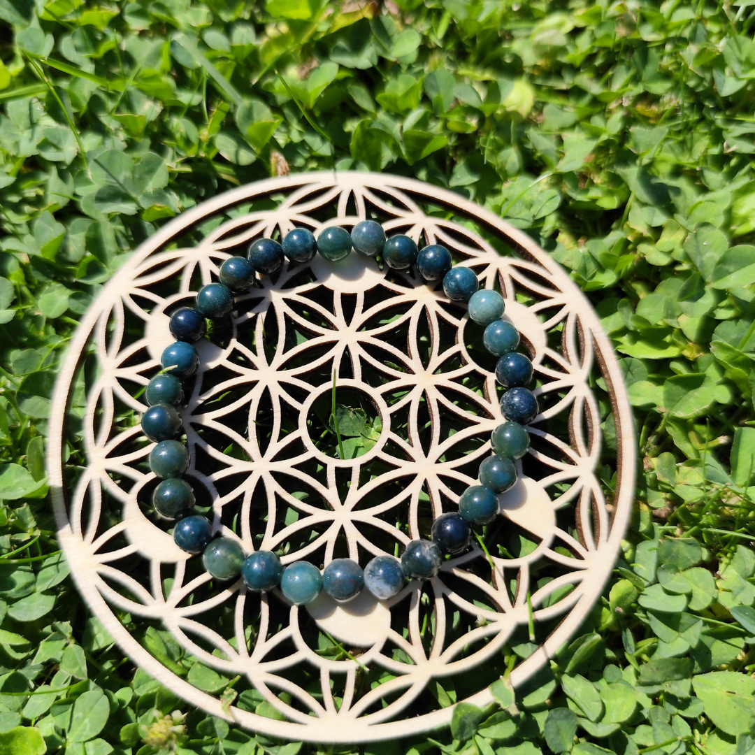 Bracelet Agate Mousse perles de 6mm