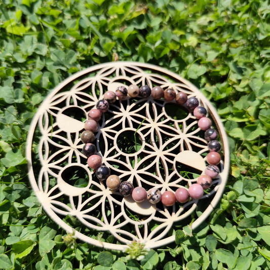 Bracelet Rhodonite perles 6mm