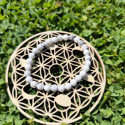 Howlite, pierre et bracelet